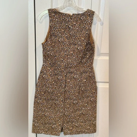 J. Crew Leopard Print Sheath Dress Size 6 - Picture 9 of 12